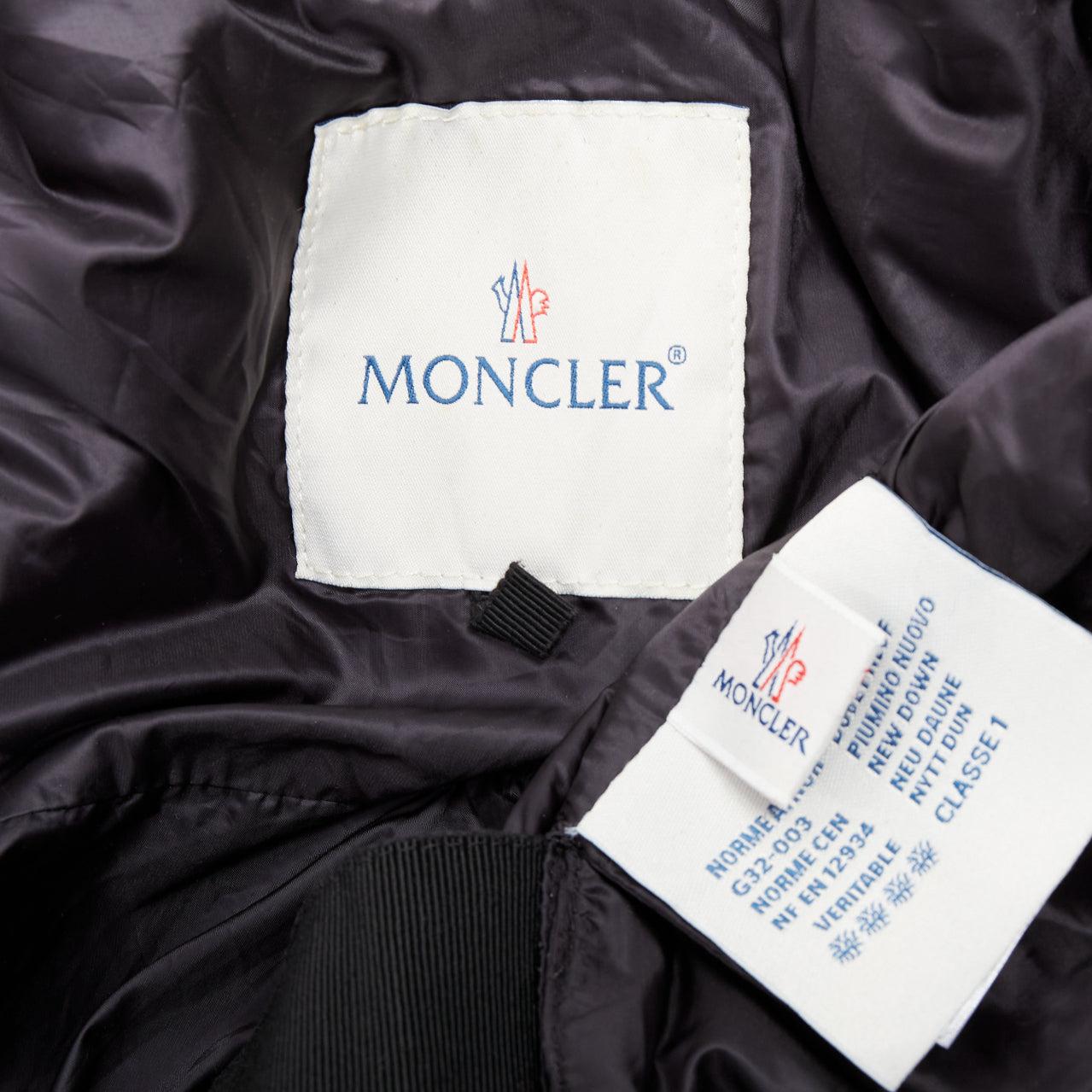 MONCLER G32-003 black layered down filled puffer tuxedo blazer top For Sale 4