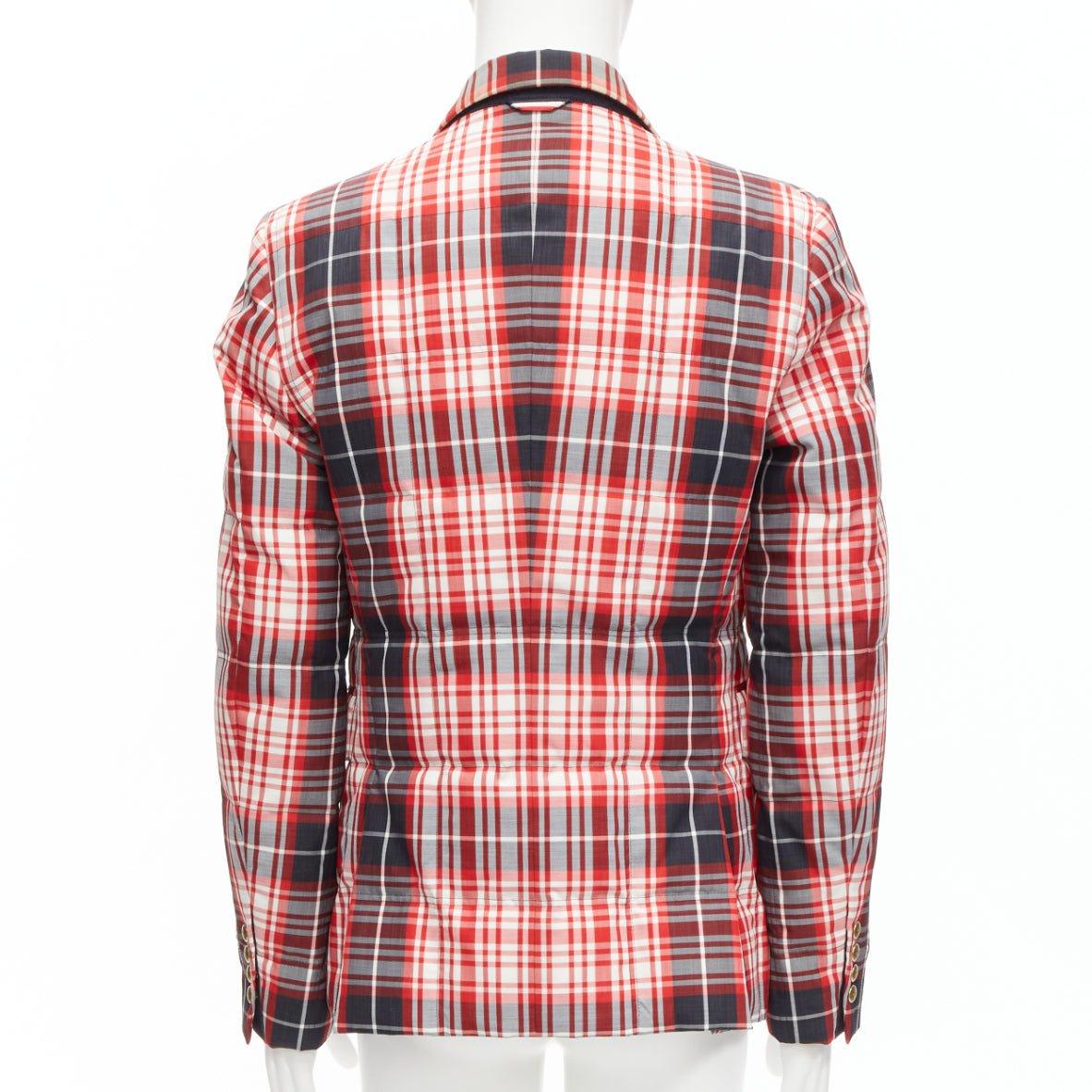 Uomo Moncler GAMME BLEU Giacca rosso nero con piuma d'oca Sz 3 L. in vendita