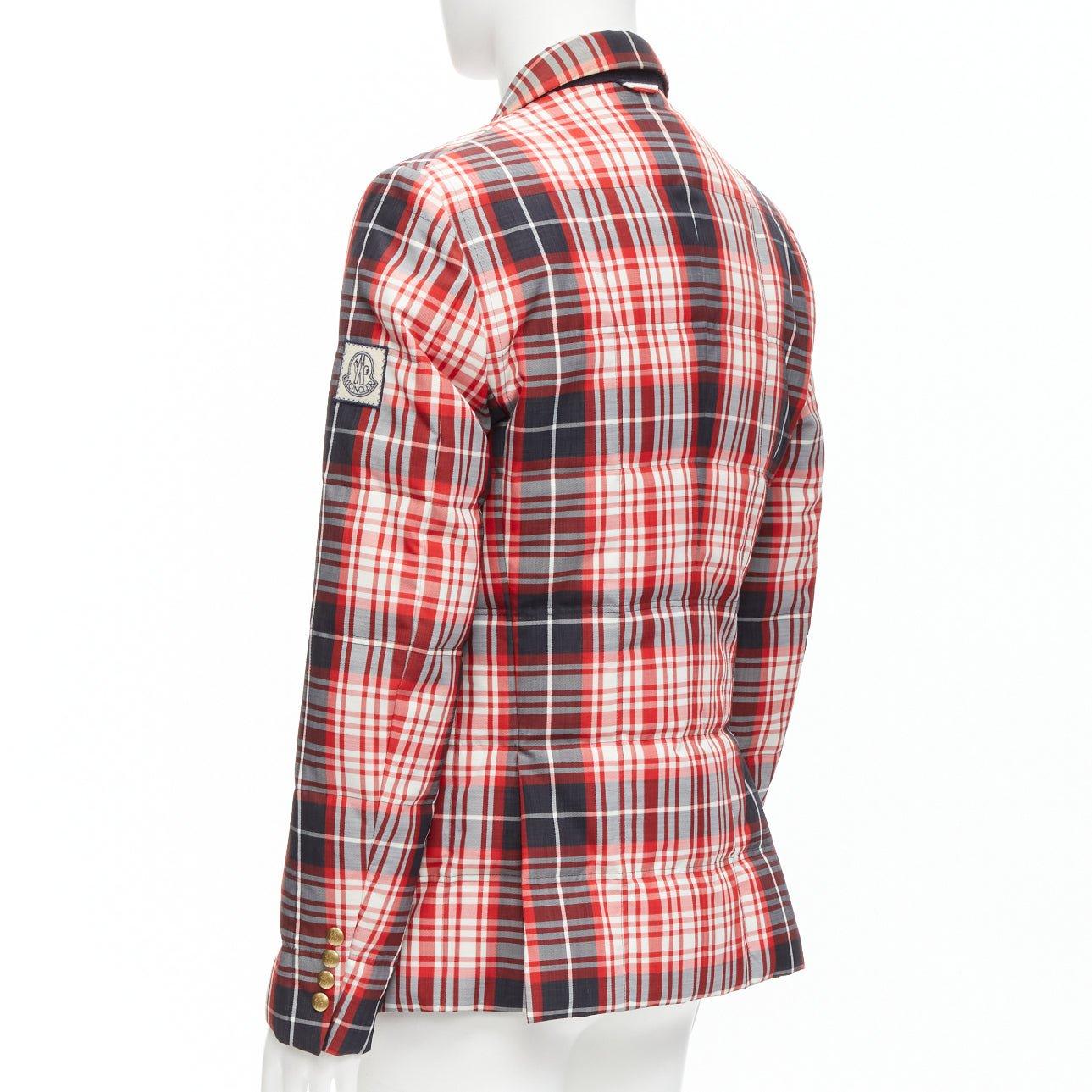 Moncler GAMME BLEU Giacca rosso nero con piuma d'oca Sz 3 L. in vendita 1