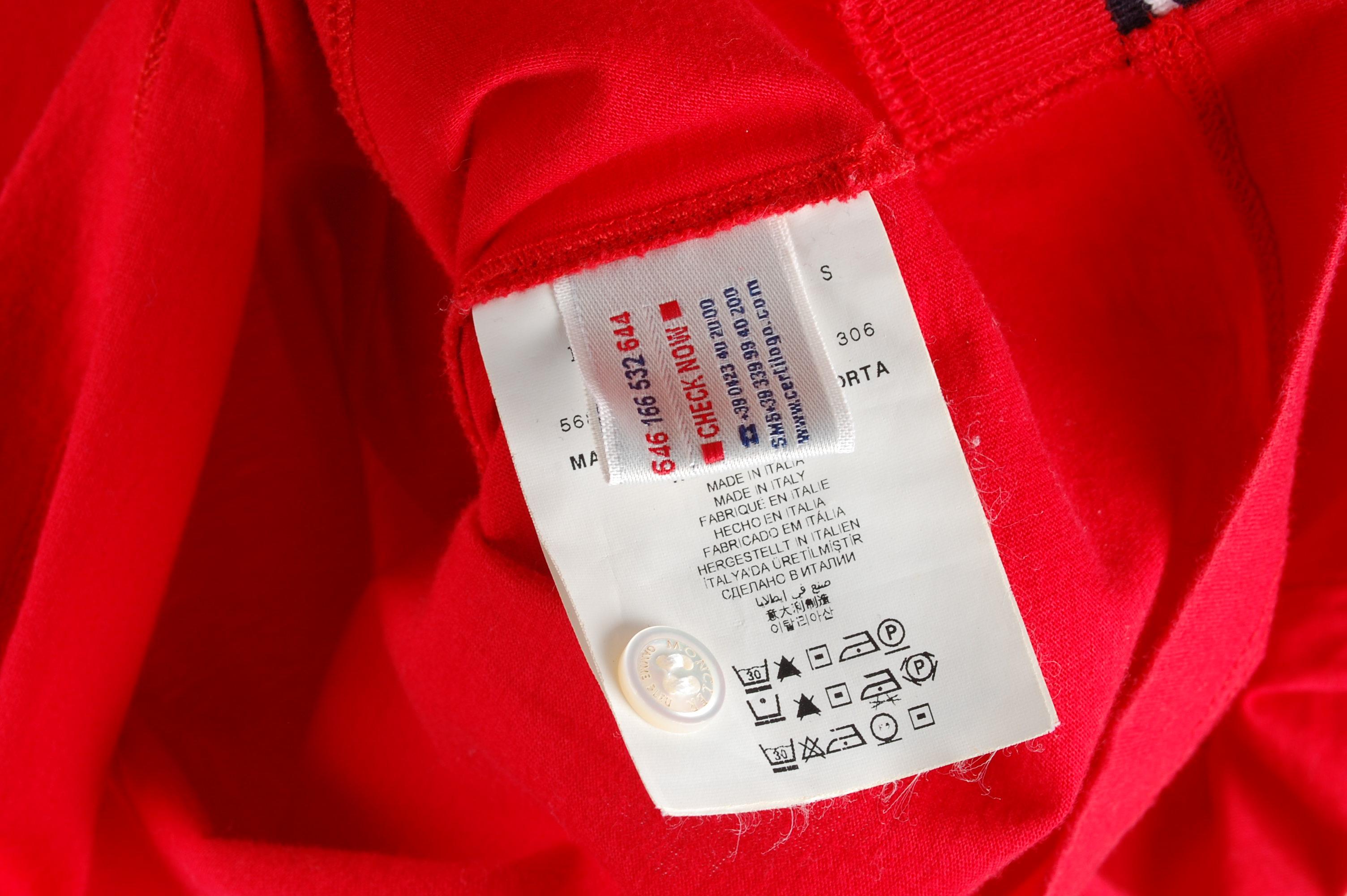 Moncler Gamme Bleu Men Polo Size M, S948 In Excellent Condition For Sale In Kaunas, LT