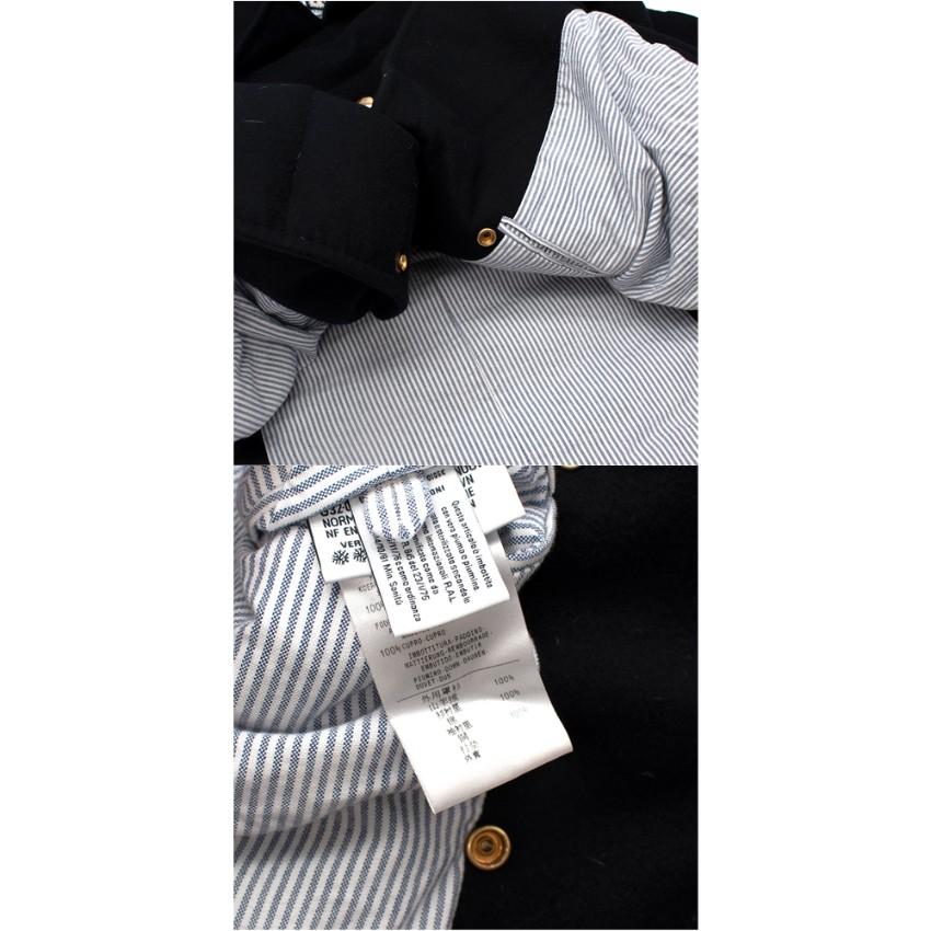 Moncler Gamme Bleu Navy Cashmere Padded Double Breasted Jacket - US 8 For Sale 2