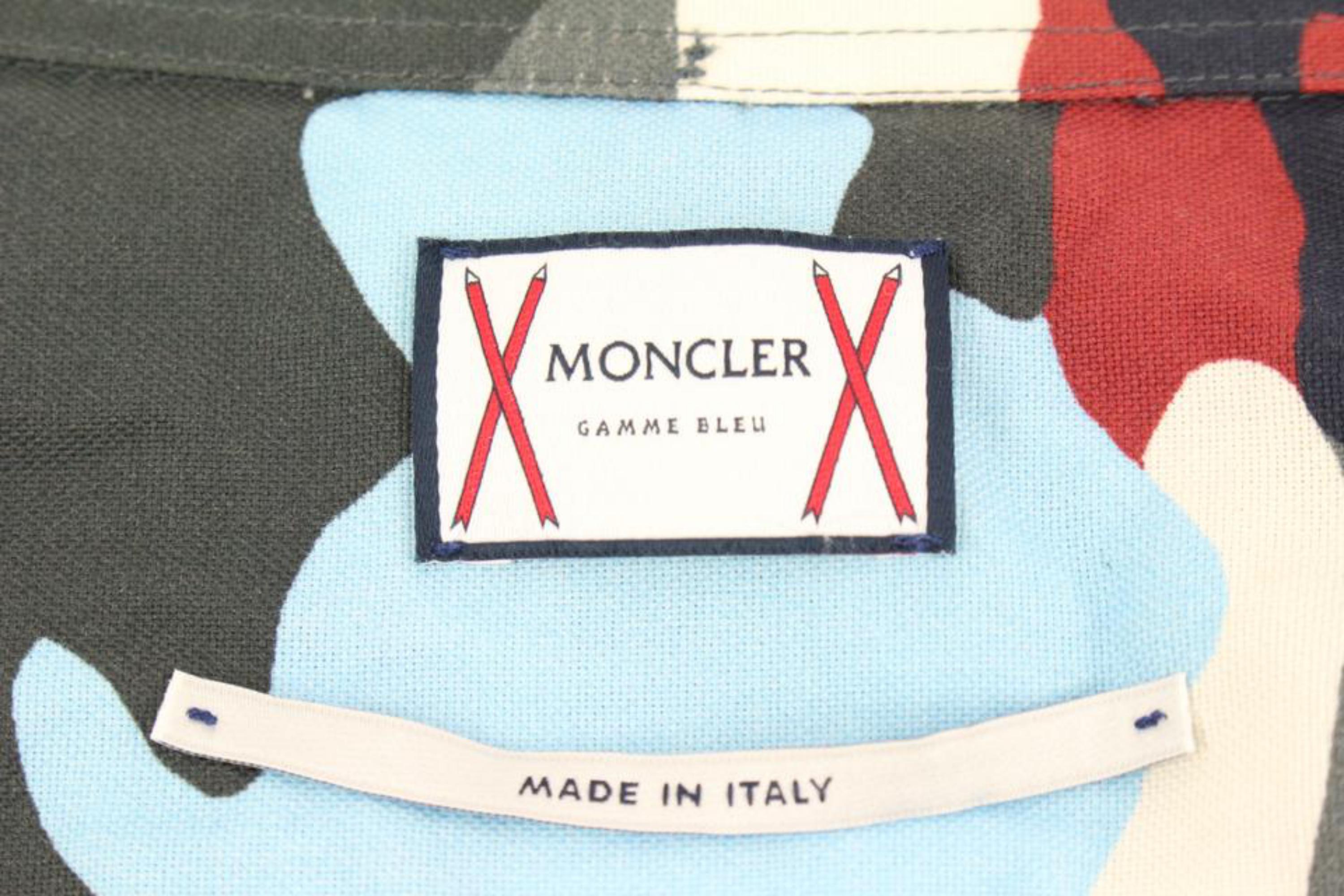Moncler Gamme Bleu US Multicolor Camouflage Langarmknopf 24mo712s im Angebot 6