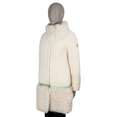 MONCLER GAMME ROUGE 2012 SHEARLING TRIM QUILTED Mantel Jacke 1 S