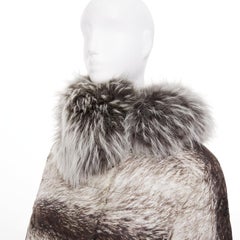 MONCLER Gamme Rouge Piumino Nuovo Lian fur printed feather quilted puffer jacket