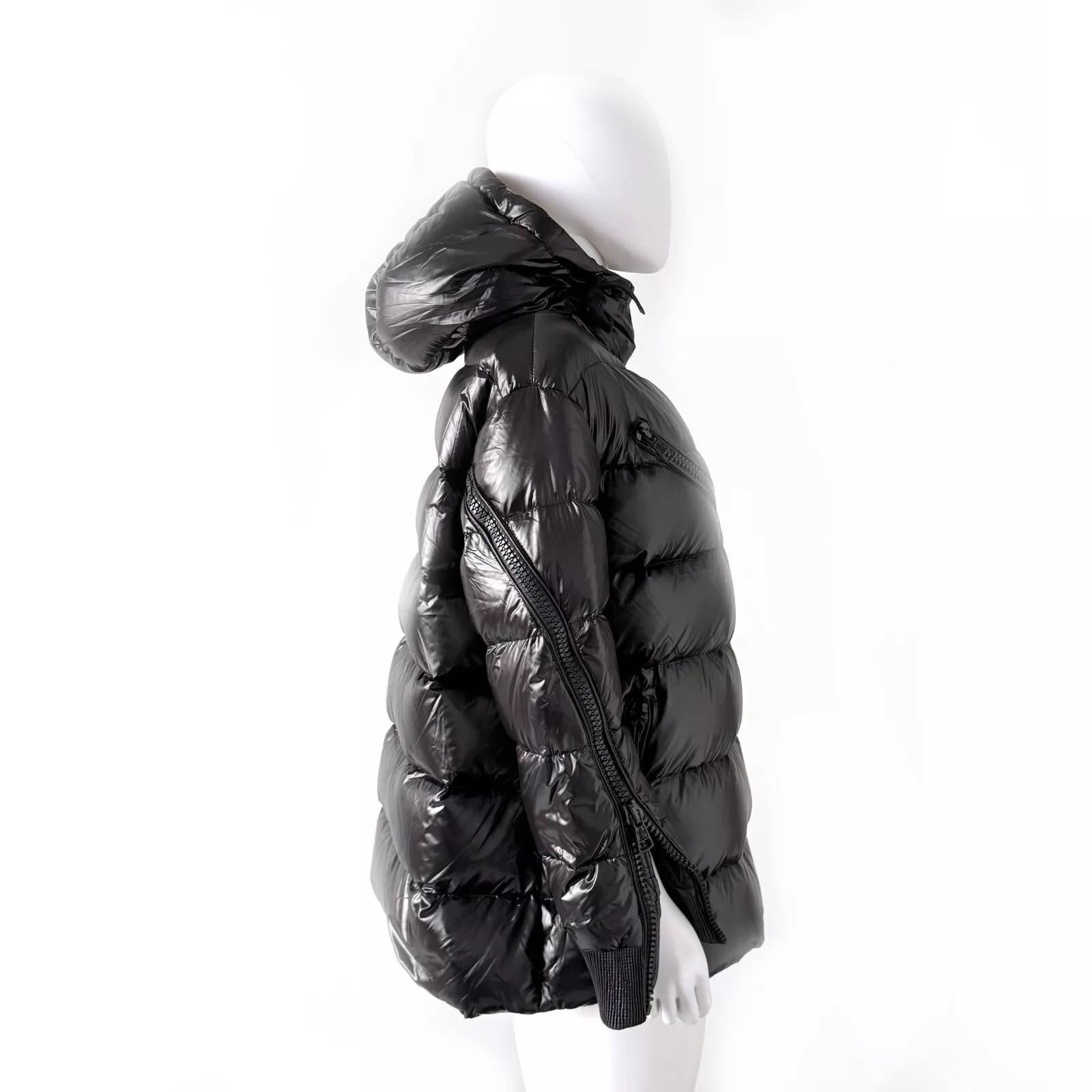 Black Moncler Genius Liriope Down Women Puffer Jacket Size L For Sale