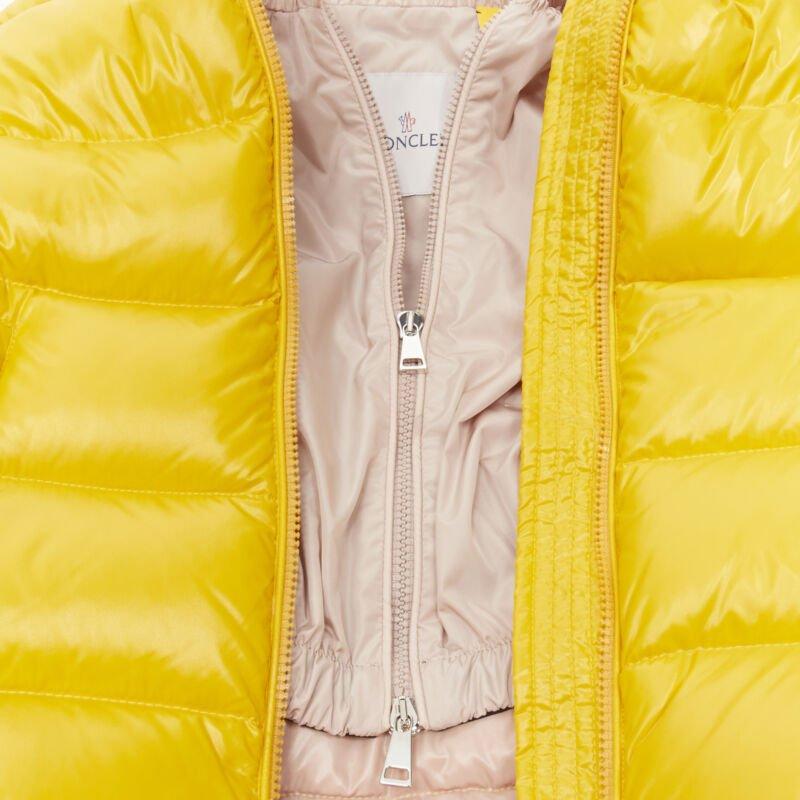 MONCLER GENIUS Pierpaolo Piccioli yellow pure goose down padded puffer US0 XS For Sale 5
