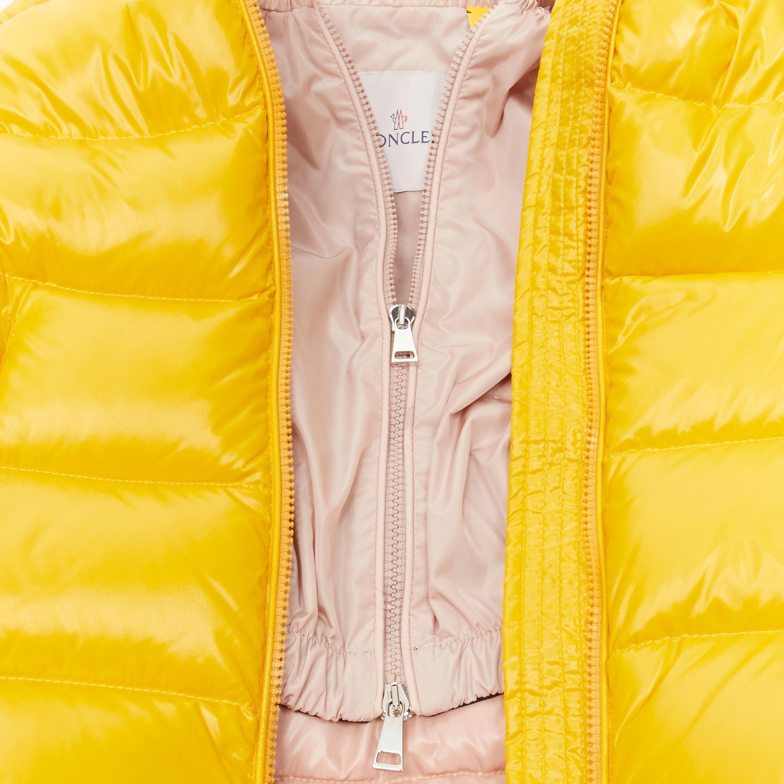 MONCLER GENIUS Pierpaolo Piccioli yellow pure goose down padded puffer US0 XS 2
