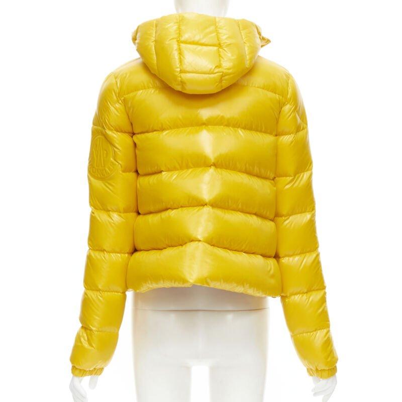 Women's MONCLER GENIUS Pierpaolo Piccioli yellow pure goose down padded puffer US0 XS For Sale