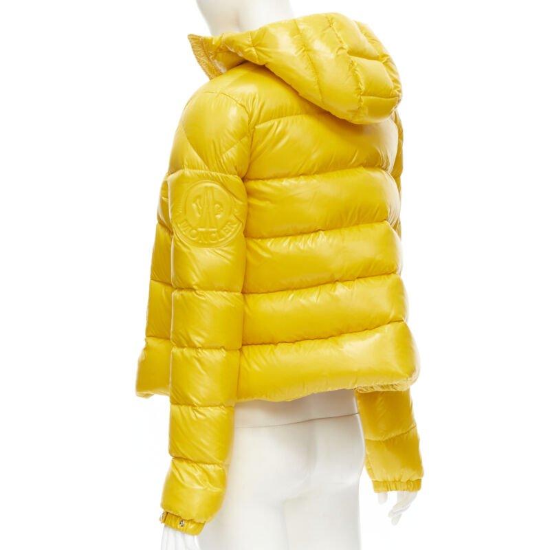 MONCLER GENIUS Pierpaolo Piccioli yellow pure goose down padded puffer US0 XS For Sale 1
