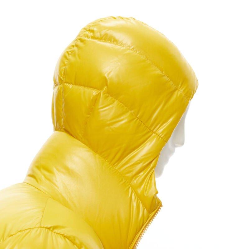 MONCLER GENIUS Pierpaolo Piccioli yellow pure goose down padded puffer US0 XS For Sale 2