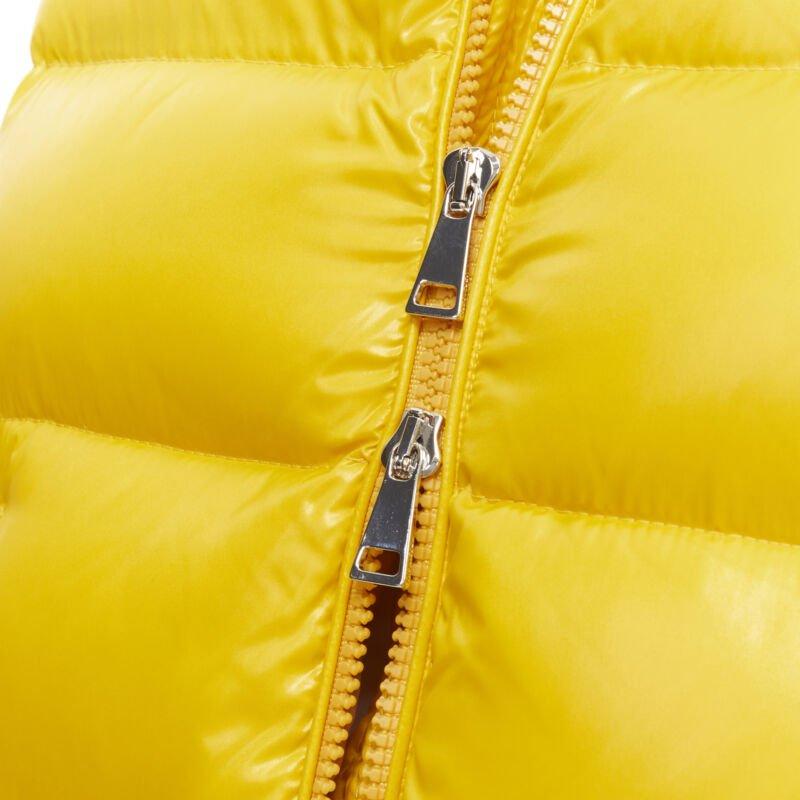 MONCLER GENIUS Pierpaolo Piccioli yellow pure goose down padded puffer US0 XS For Sale 4