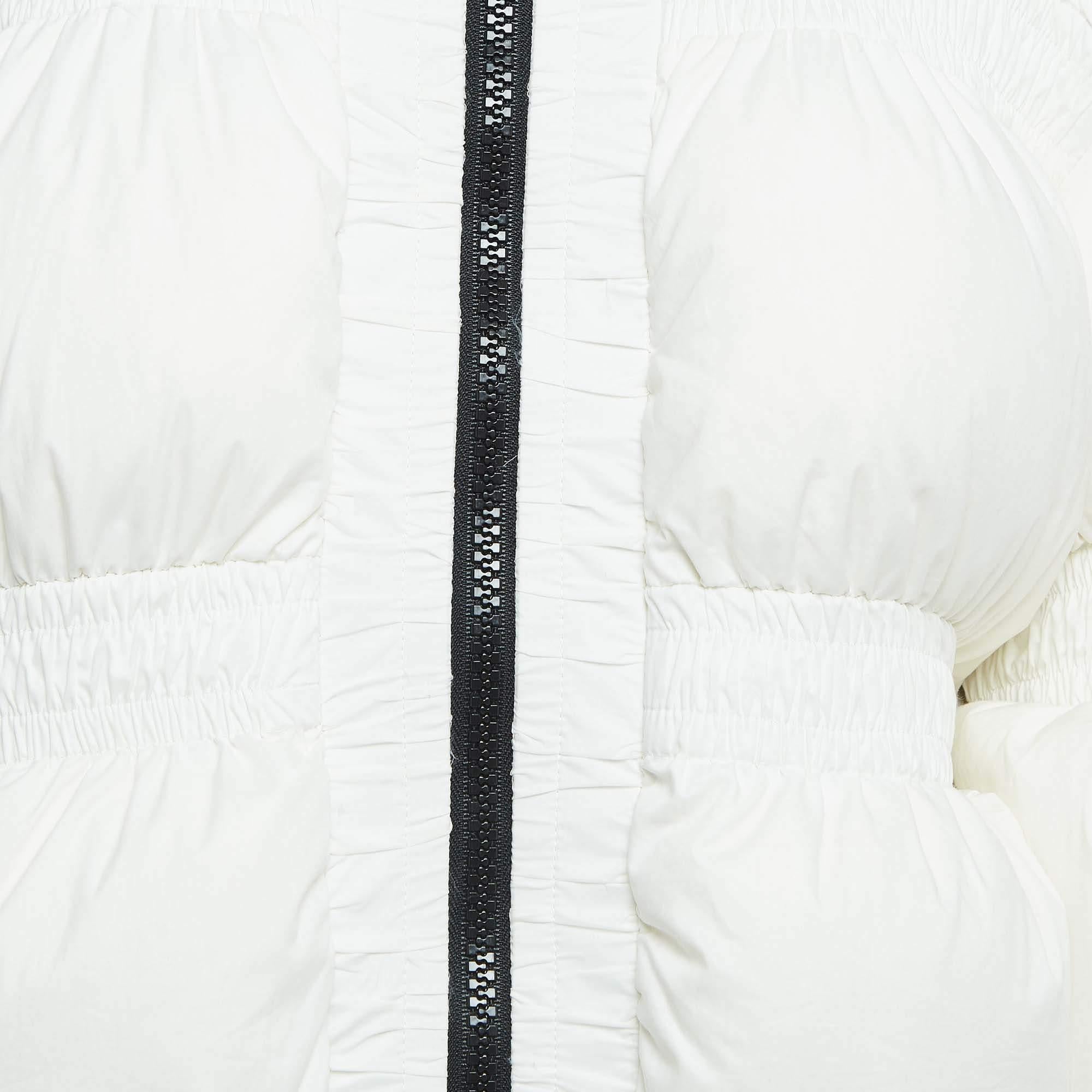 Moncler Genius x Craig Grün Weiß Baumwolle Puffer-Daunenjacke aus Baumwolle M (Grau) im Angebot