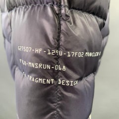 MONCLER GENIUS x FRAGMENT FW18 Size L Black White Nylon Quilted Jacket