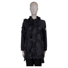 MONCLER GENIUS X SIMONE ROCHA black nylon 2019 PLEATED Coat Jacket 1 S