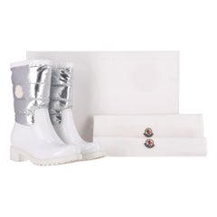 Moncler Gisele Metallic Rain Boots