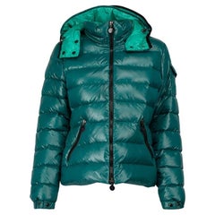 Moncler Green Down Hooded Ski Jacket Size L