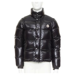 MONCLER Grenable black shine snap button cropped puffer jacket Sz.0 XS