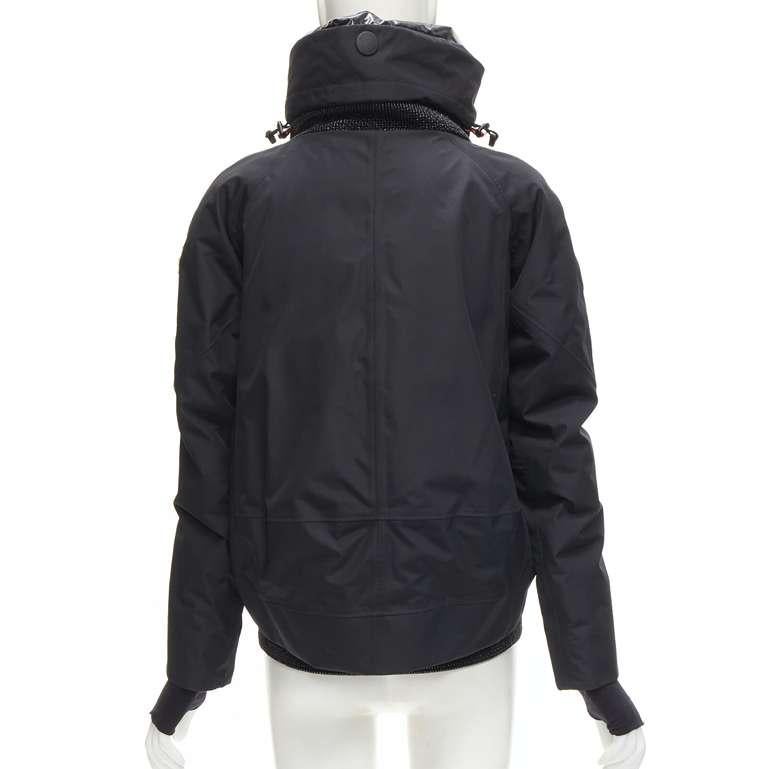 MONCLER GRENOBALE G32-003 Norme Afnor nero, piumino con cappuccio Sz.0 XS 2
