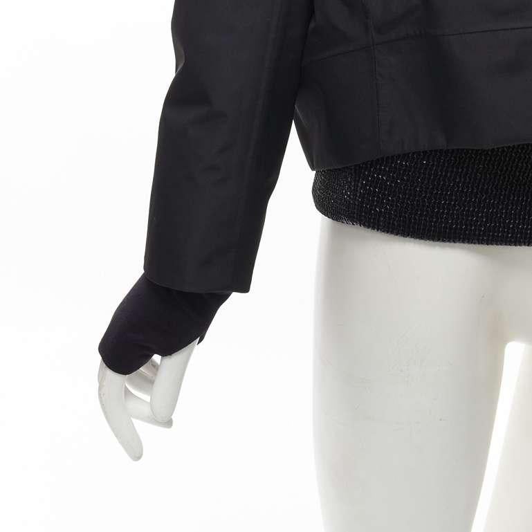 MONCLER GRENOBALE G32-003 Norme Afnor nero, piumino con cappuccio Sz.0 XS 5