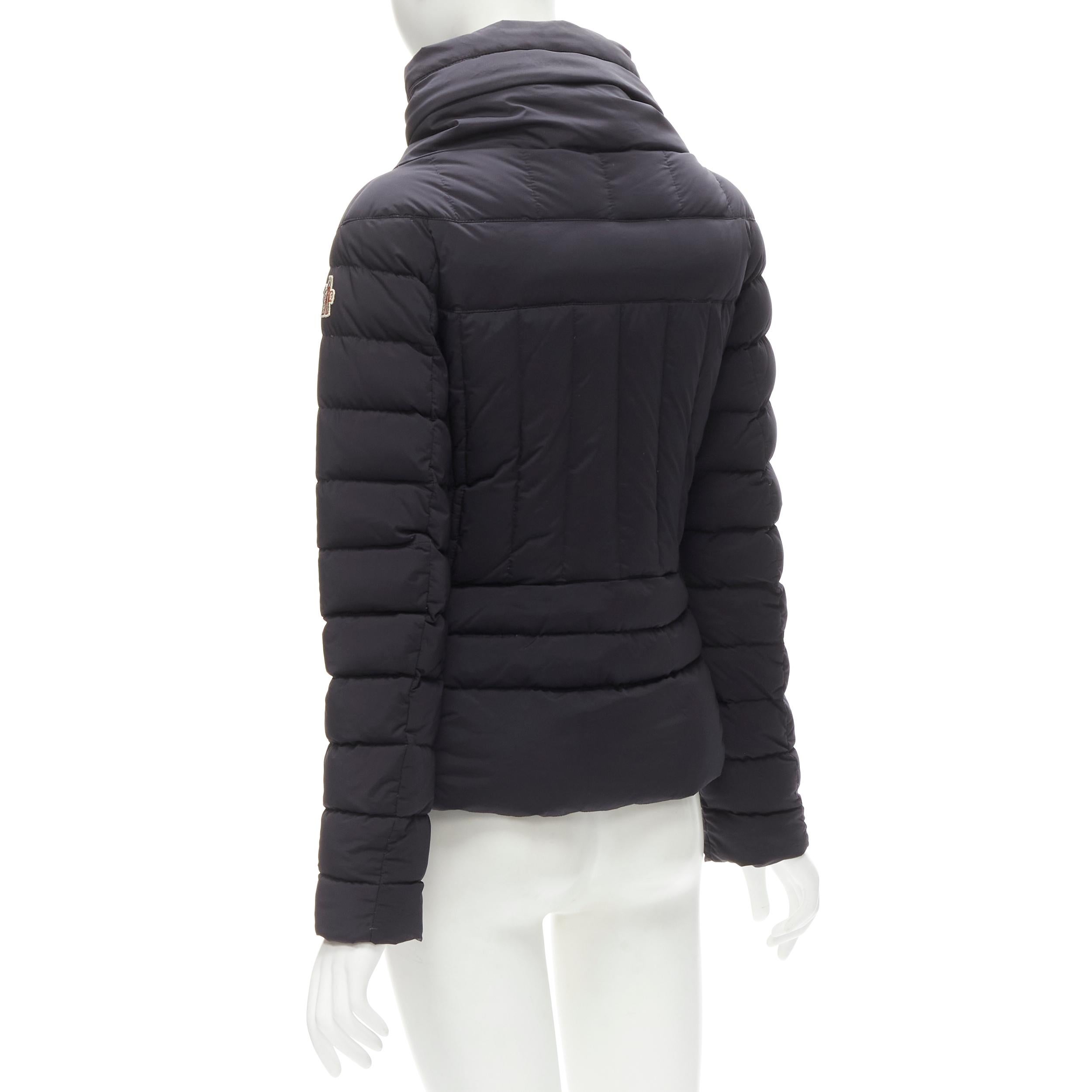 Women's MONCLER GRENOBLE Bear Giubotto black nylon new down puffer jacket Size 1 S