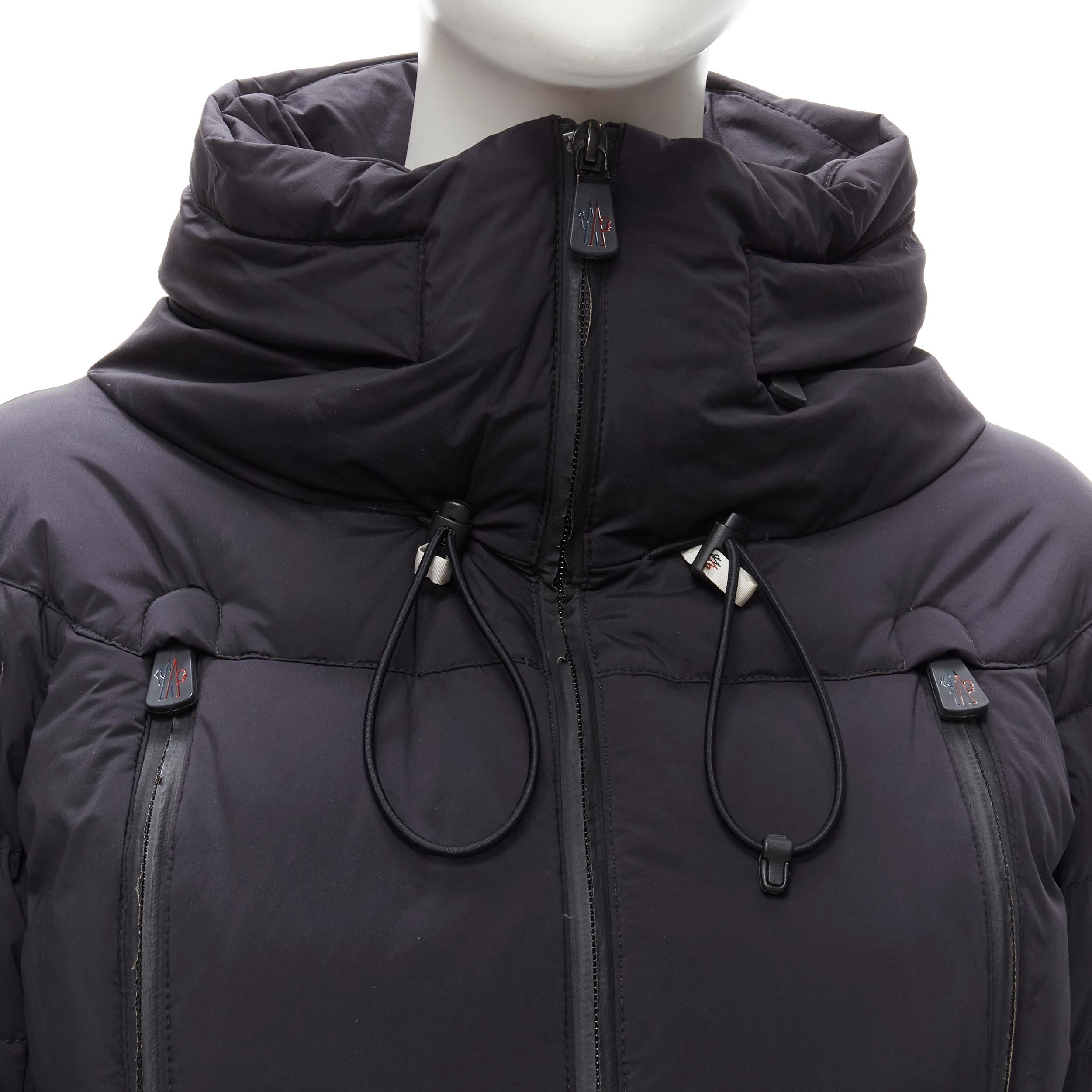 MONCLER GRENOBLE Bear Giubotto black nylon new down puffer jacket Size 1 S 1