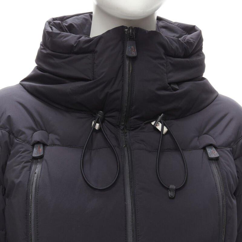 MONCLER GRENOBLE Bear Giubotto noir nylon new down puffer jacket Size 1 S en vente 3