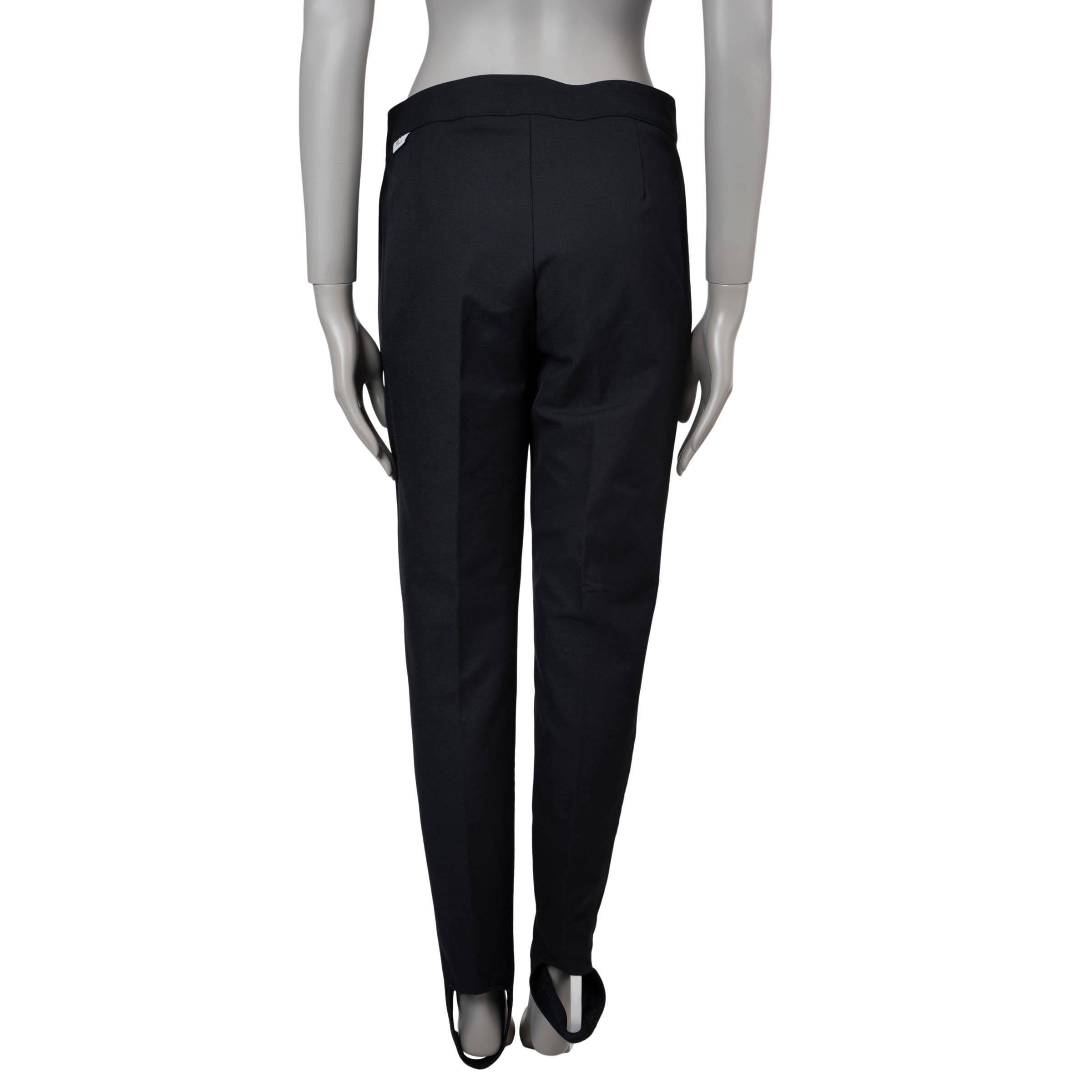 Nero Moncler Grenoble nero in nylon SPORTIVO STIRRUP SKI Pants 42 M. in vendita
