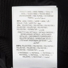 Moncler Grenoble Black Wool Blend Knit Paneled Turtleneck Sweater L