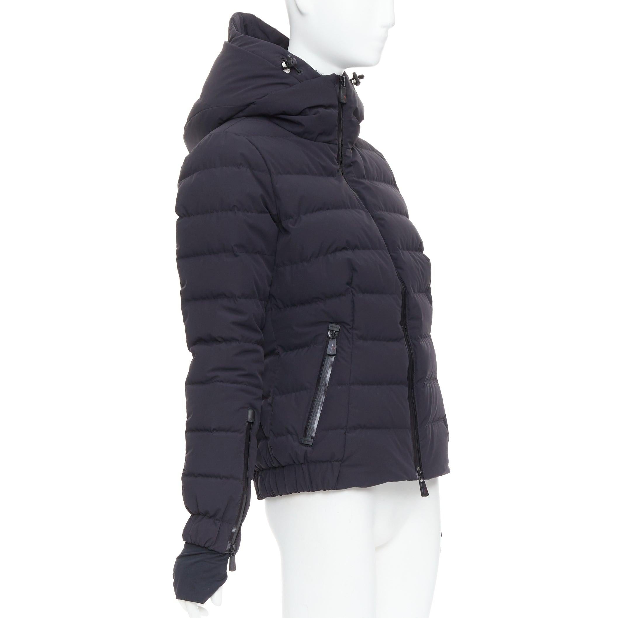 Moncler Grenoble Chena Giubbotto nero con giacca a vento aderente Sz2 M. In condizioni discrete in vendita a Hong Kong, NT