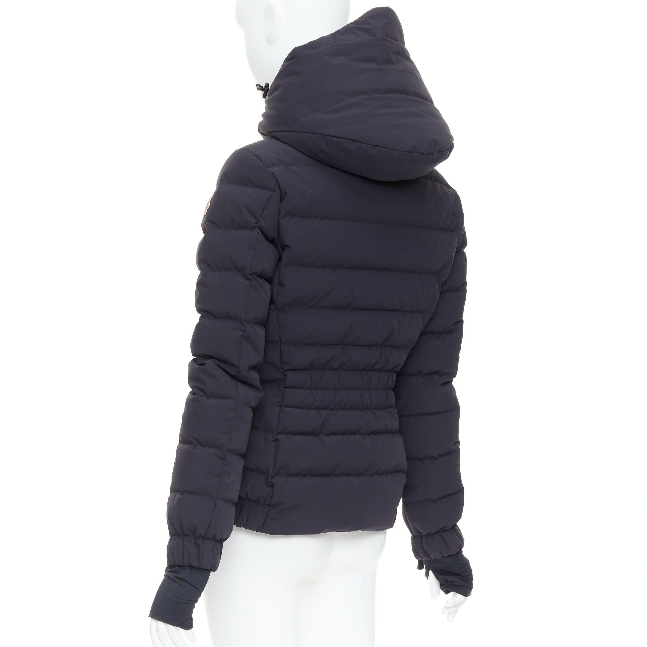 Moncler Grenoble Chena Giubbotto nero con giacca a vento aderente Sz2 M. in vendita 2