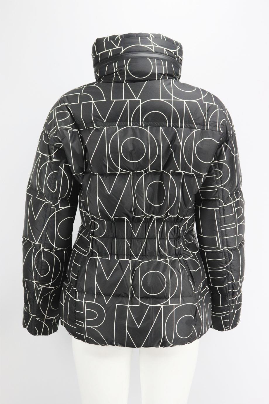 Women's Moncler Grenoble Dixence Printed Quilted Down Ski Jacket Uk 14