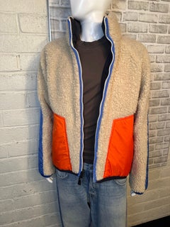 Moncler Grenoble Hostun Jacket size 3 Large Reversible Teddy Fleece & Down