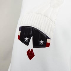MONCLER GRENOBLE Maglia Girocollo white padded face ski goggle sweatshirt S