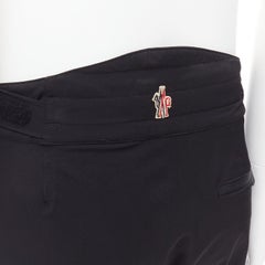 MONCLER Grenoble Pantaloni Da Sci black nylon flare ski pants S