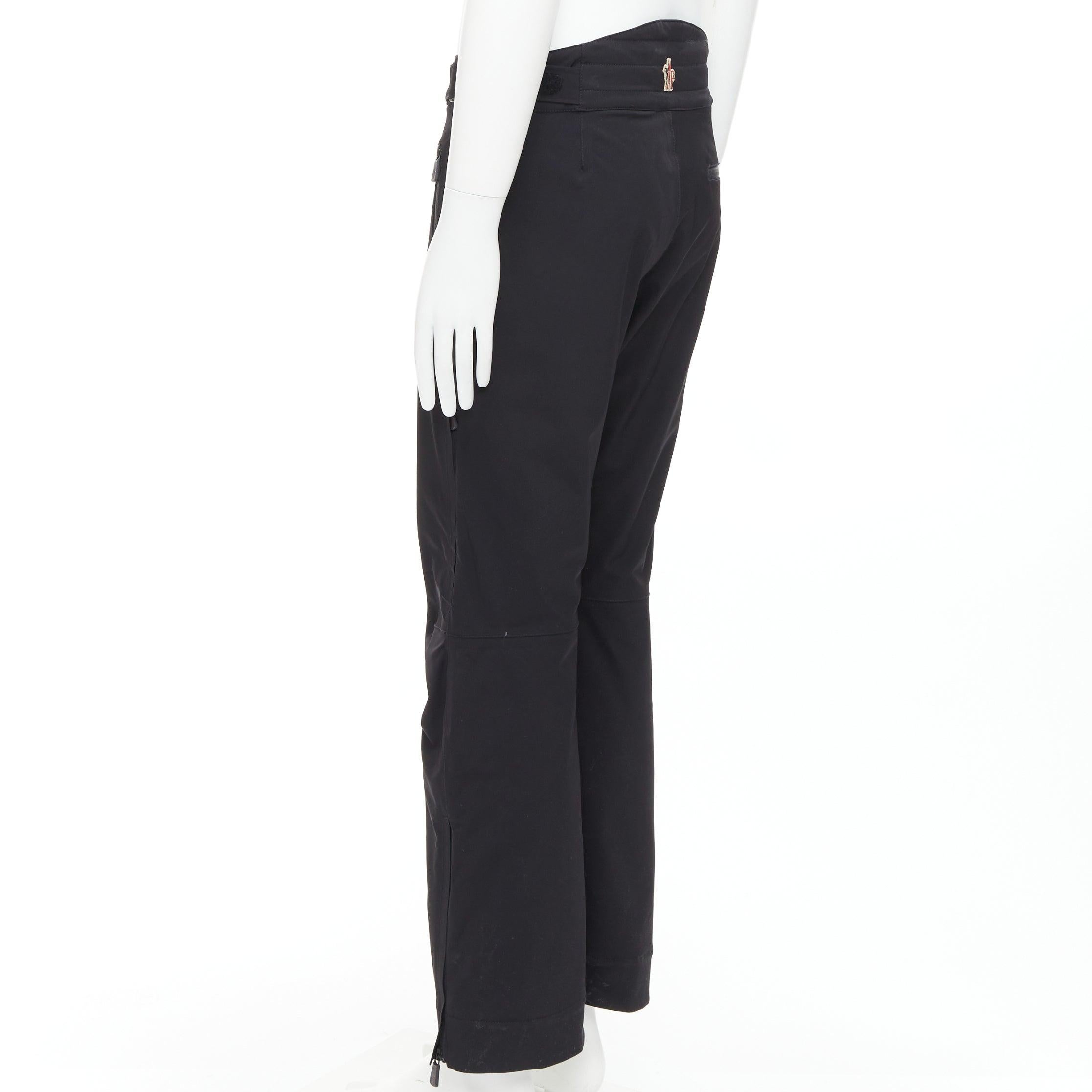MONcler Grenoble Pantaloni Da A noir nylon flare ski pants S en vente 1