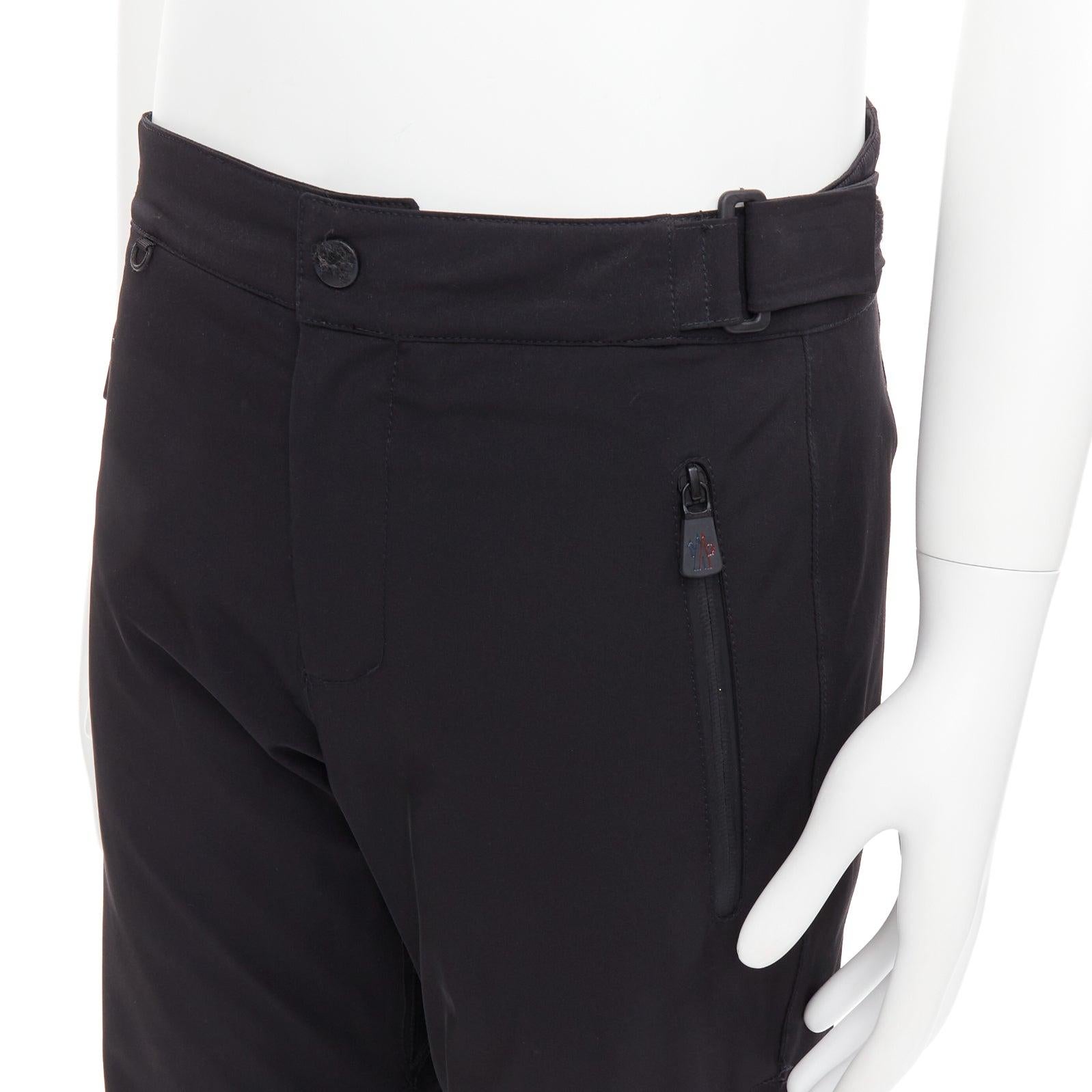 MONcler Grenoble Pantaloni Da A noir nylon flare ski pants S en vente 2