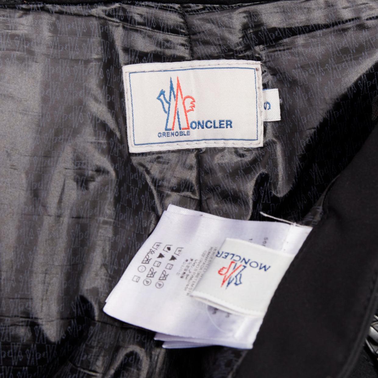 MONcler Grenoble Pantaloni Da A noir nylon flare ski pants S en vente 3