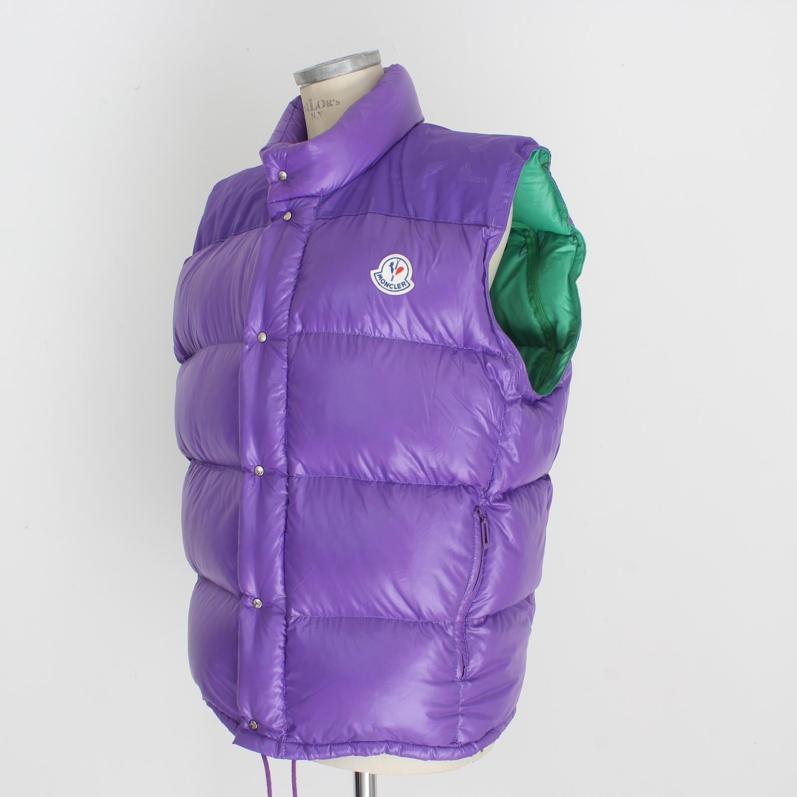 Moncler Grenoble Purple Goose Down Bomber Jacket Vintage 90s 13