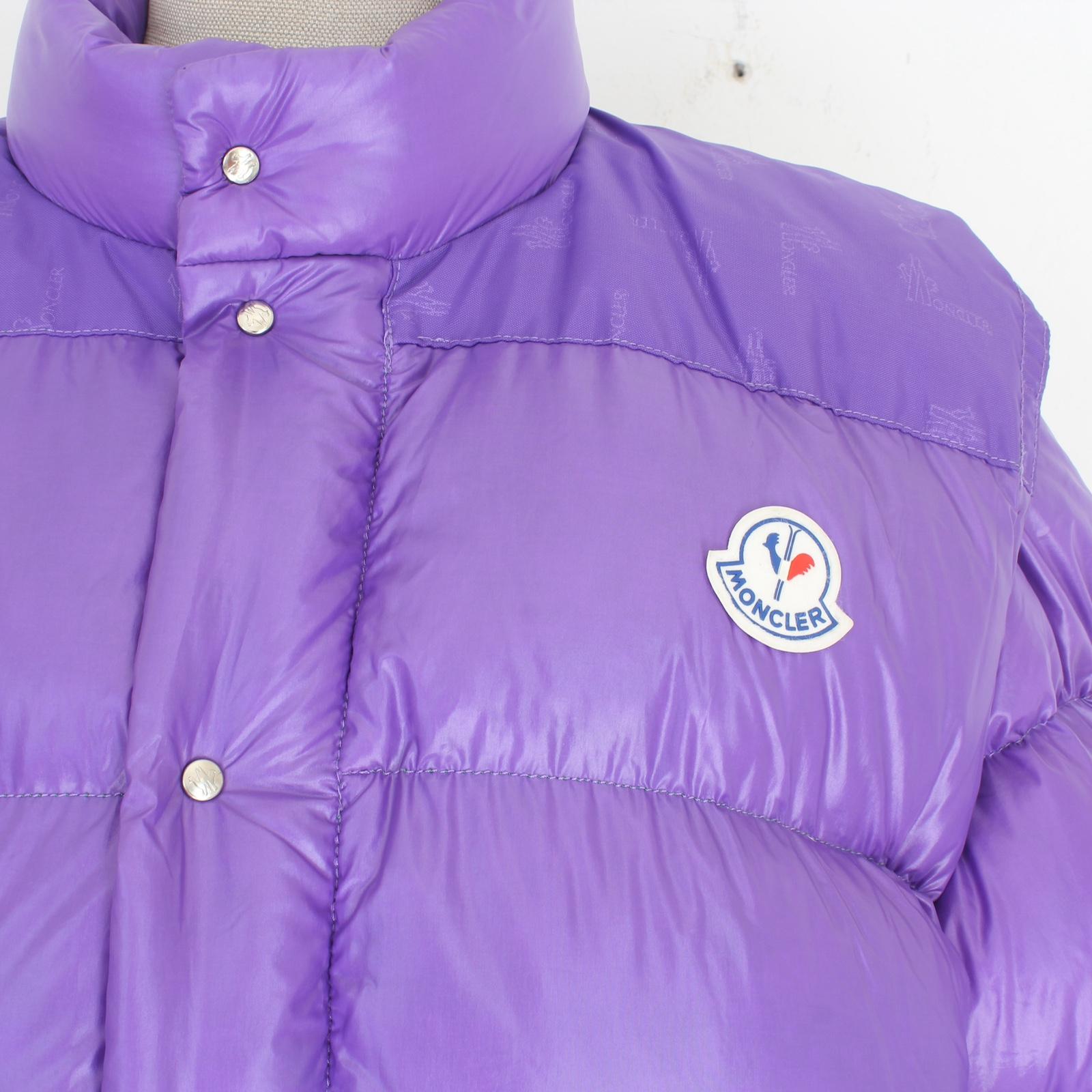 Women's Moncler Grenoble Purple Goose Down Bomber Jacket Vintage 90s