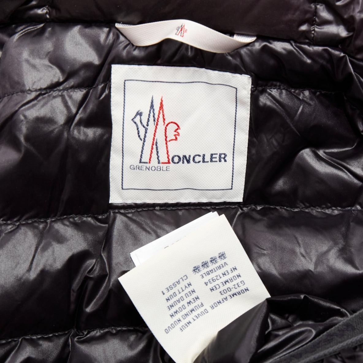MONCLER Grenoble Soubeyran orange wool texture quilted down ski jacket Sz1 S For Sale 3