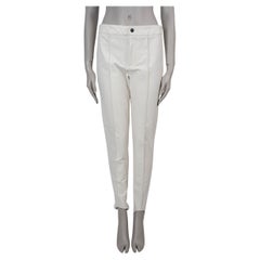 Moncler Grenoble in nylon bianco SPORTIVO STIRRUP SKI Pants 42 M.