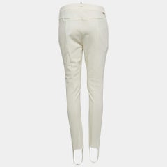 Moncler Grenoble White Technical Jersey Stirrup Ski Pants M