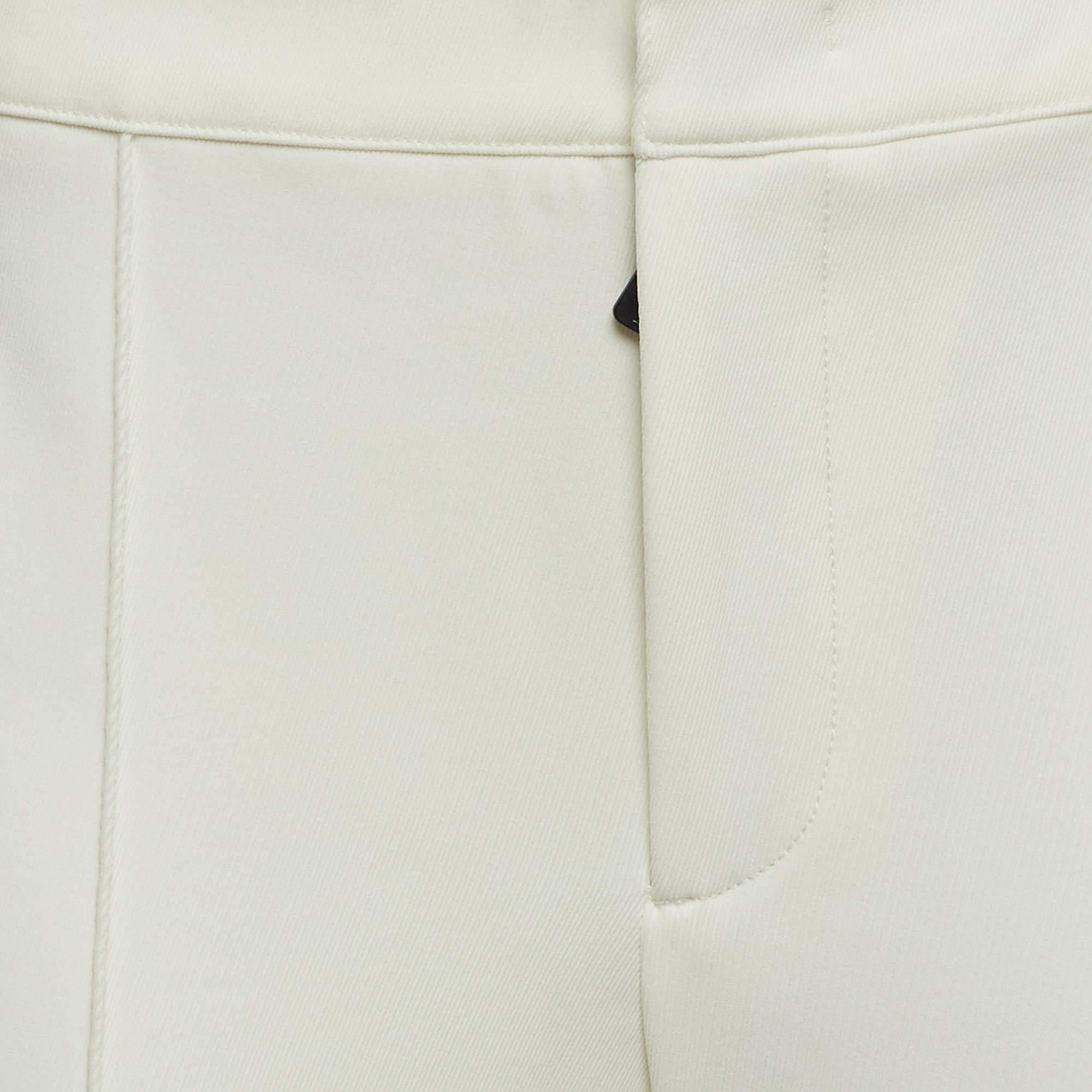 Blanc Moncler Grenoble - Pantalon de ski à étriers en jersey technique blanc M en vente