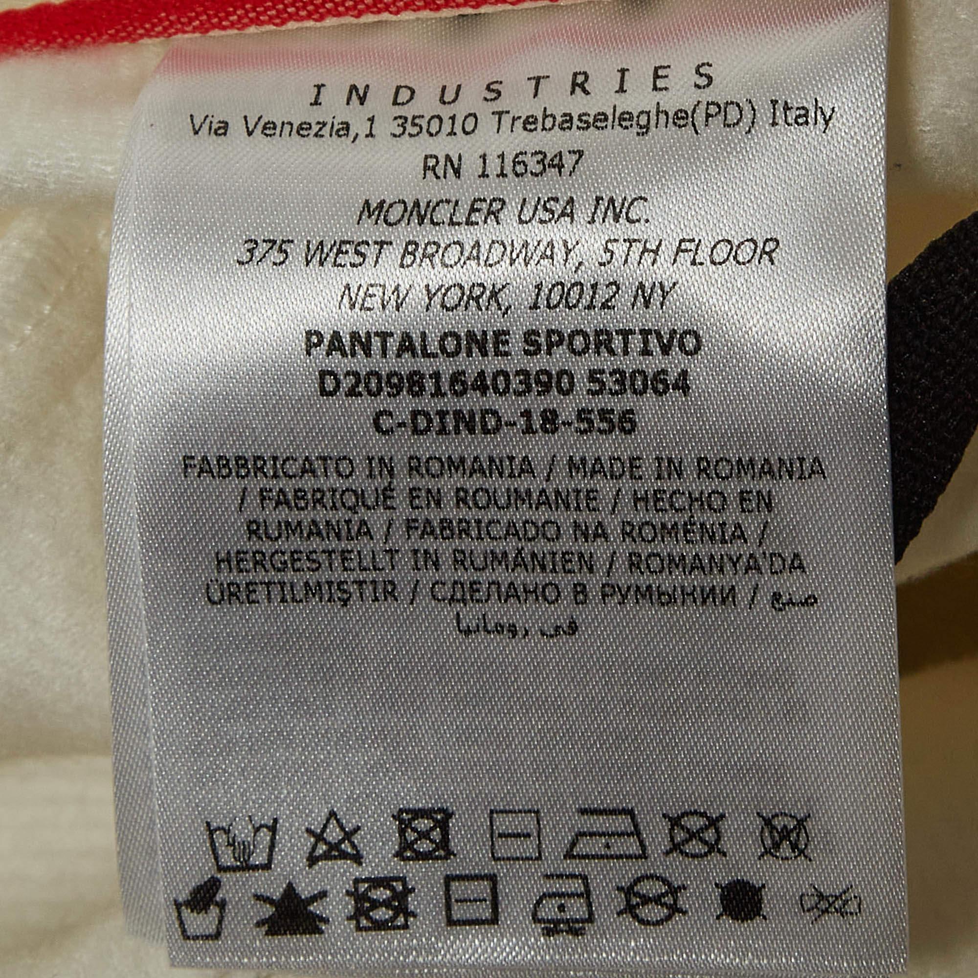 Moncler Grenoble - Pantalon de ski à étriers en jersey technique blanc M Pour femmes en vente
