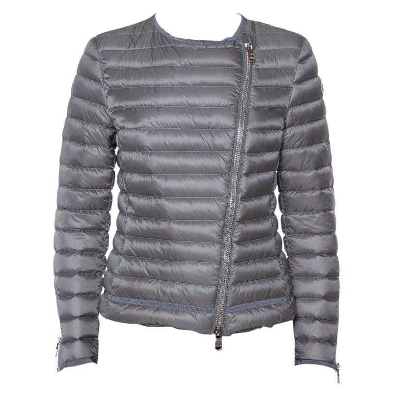 Moncler Grey Down Quilted Amey Jacket M