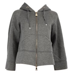 Moncler Grey Full Zip Hoodie Size XL