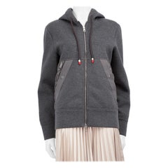 Moncler Grey Hooded Zip Maglia Cardigan Size M