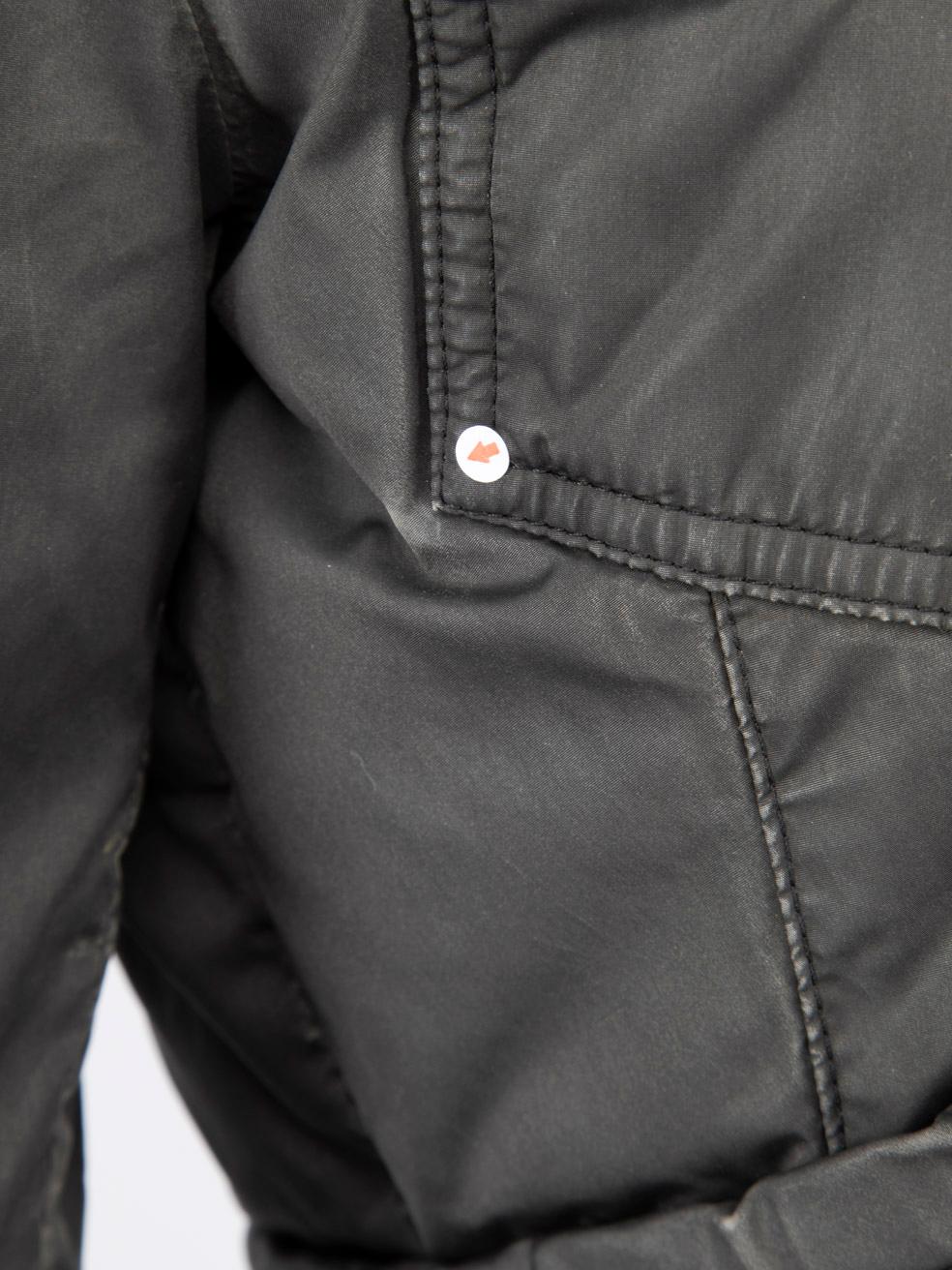 Moncler Grauer Mid-Länge-Puffermantel mit Kapuze Größe M im Angebot 3