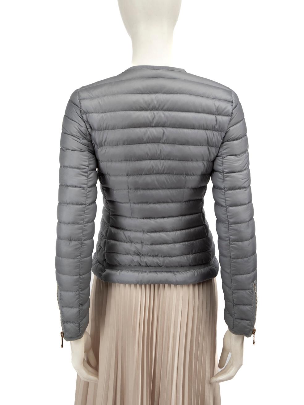 Gray Moncler Grey Quilted Puffer Amey Jacket Size S For Sale