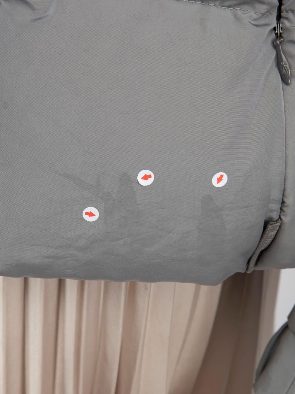 Women's Moncler Grey Quilted Puffer Coat Size S For Sale